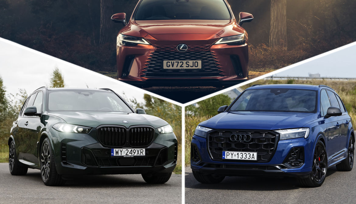 Który hybrydowy SUV premium? Audi Q7 60 TFSIe, BMW X5 xDrive50e czy Lexus RX 450h+?