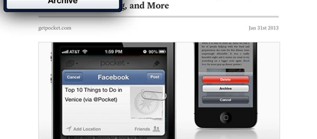 Po aktualizacji Pocket na iOS jeszcze wygodniejszy - mi brakuje już tylko jednej funkcji