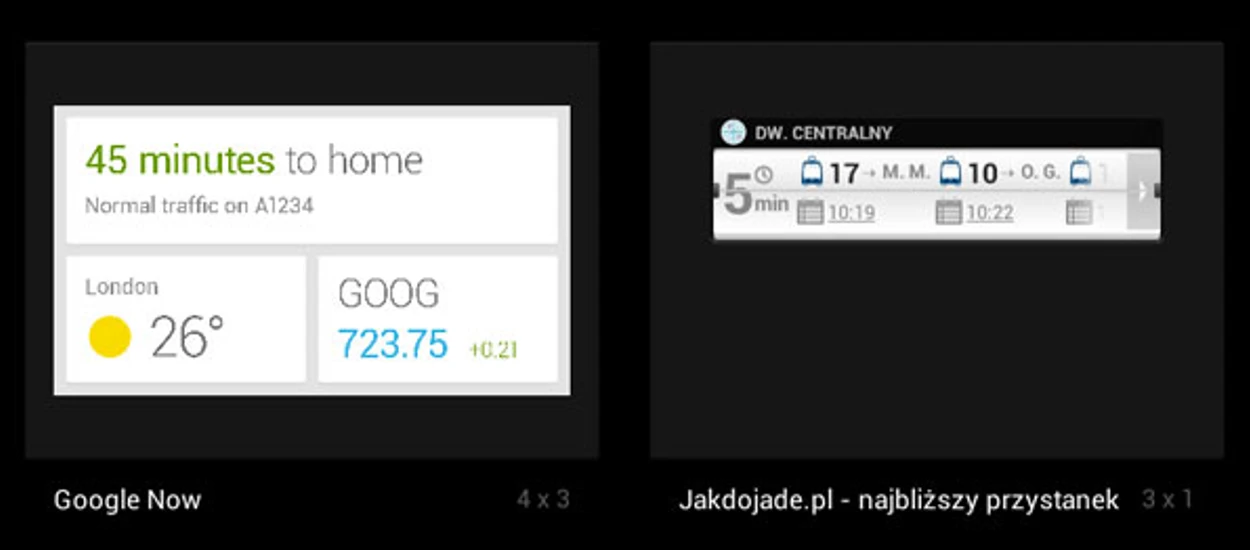 Google Now dostał własny widżet - najważniejsze informacje jeszcze łatwiej dostępne