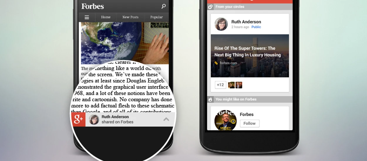Rekomendacje treści Google+ to świetny pomysł. Ale, czy mobilni czytelnicy będą ich używać?