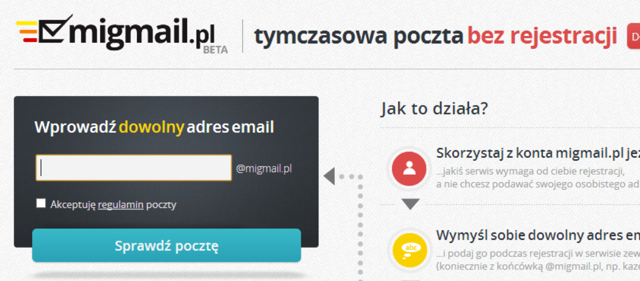 Świetna polska propozycja na tymczasowe e-maile