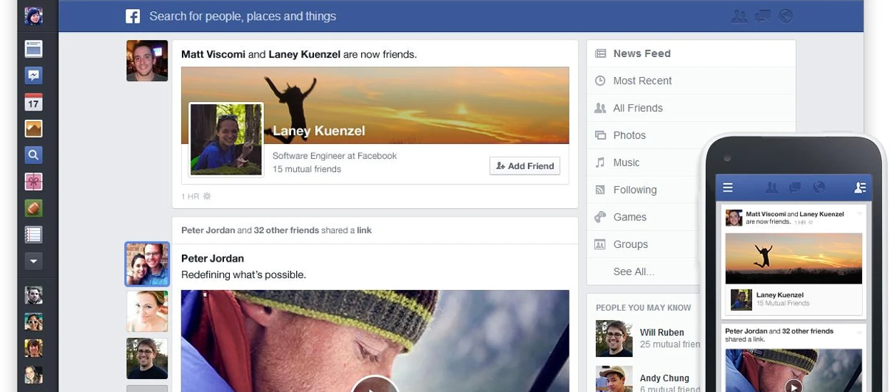 Nowy Facebook jest ładny, ale co z tego?