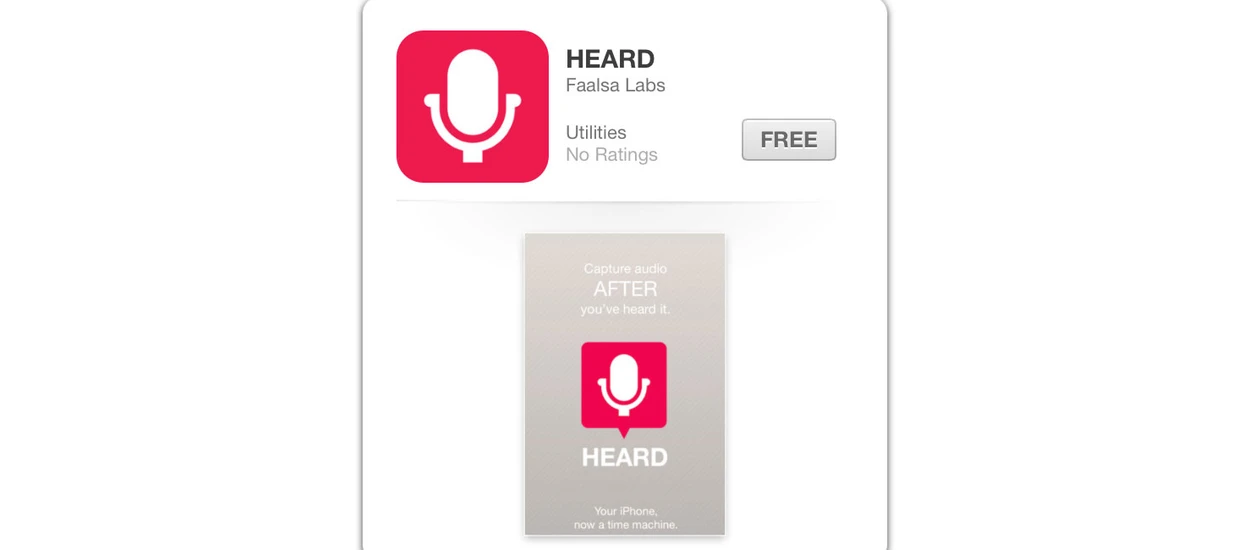 Twój iPhone czarną skrzynką dla nagrań głosowych - Heard
