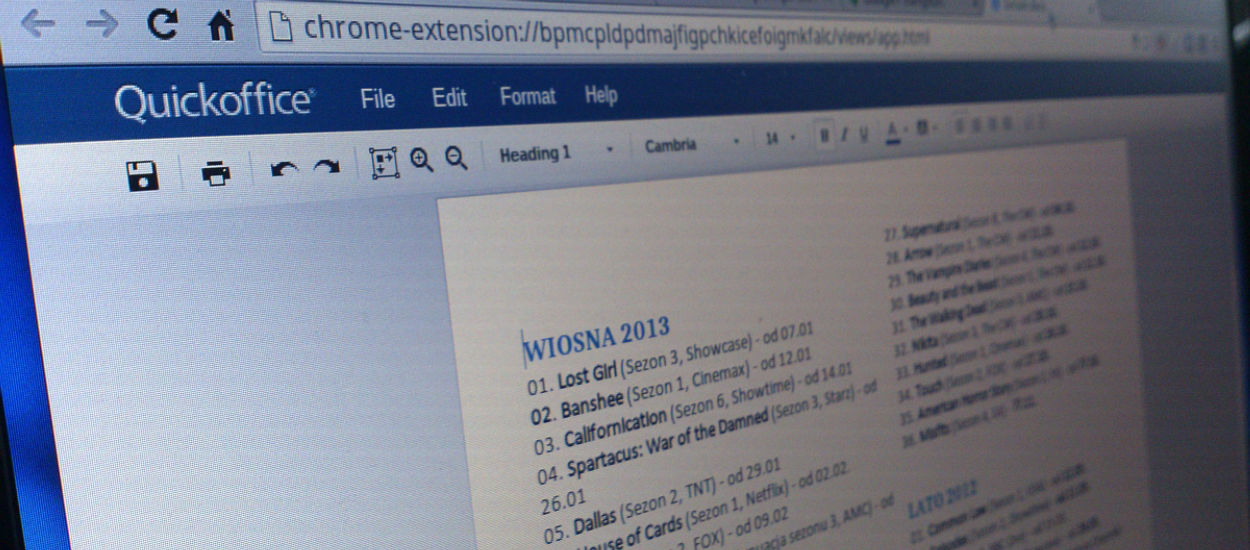 Ofensywa Google trwa - pliki Office coraz mniej straszne dla Chrome OS