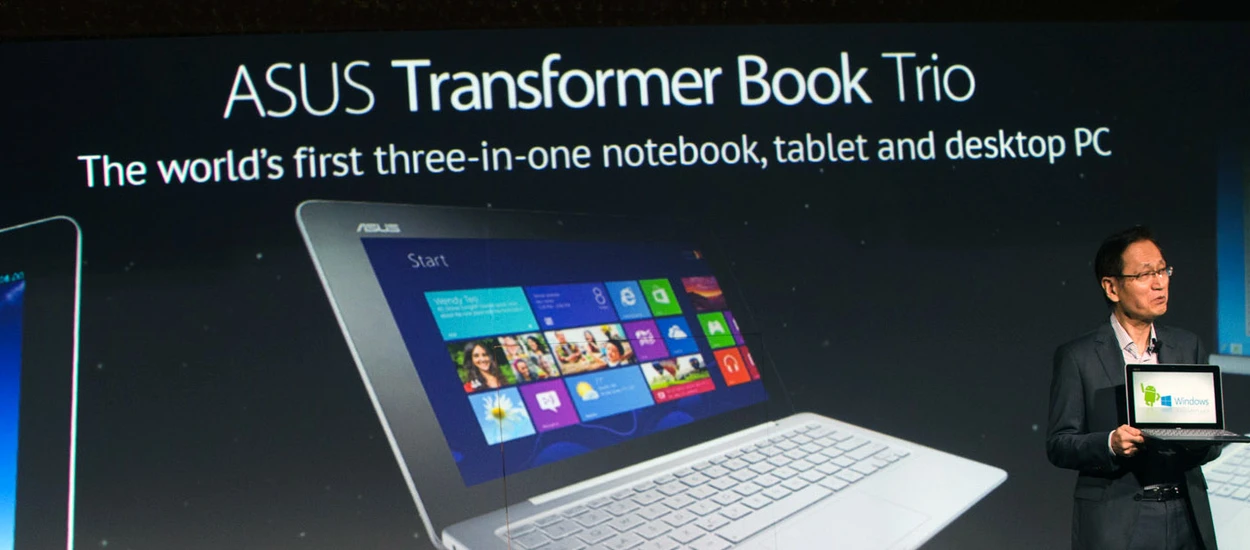 Transformer Book Trio zaciera granice między Windowsem i Androidem. Na taki gadżet czekałem