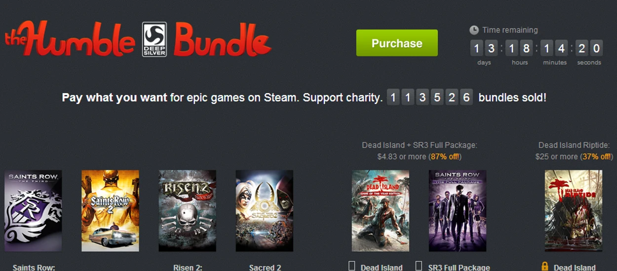 Rusza kolejny Humble Bundle: Risen 2, dwie części Saints Row i Dead Island za grosze!