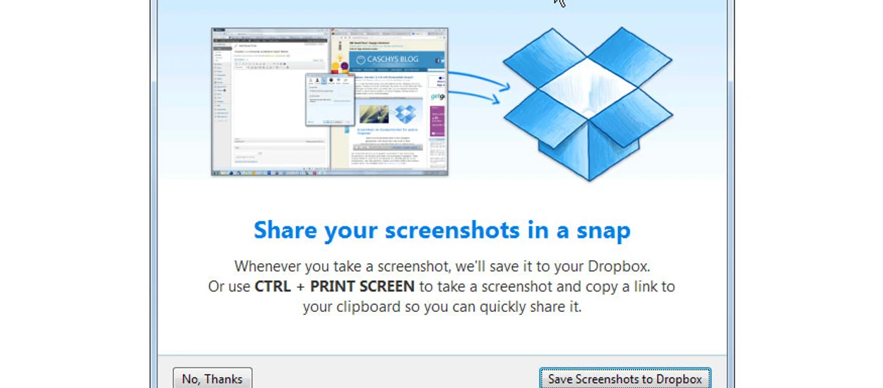 Dropbox w wersji 2.4 upraszcza udostępnianie zrzutów ekranu