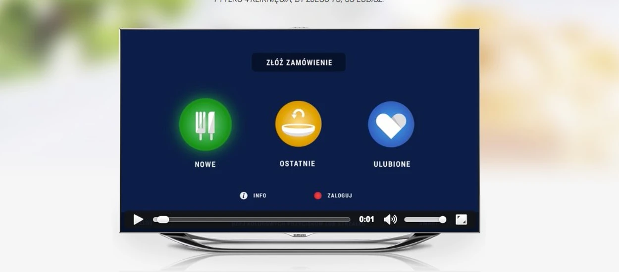 Zamawianie jedzenia przez aplikację na TV. Gdzie są dobre pomysły na Smart TV?