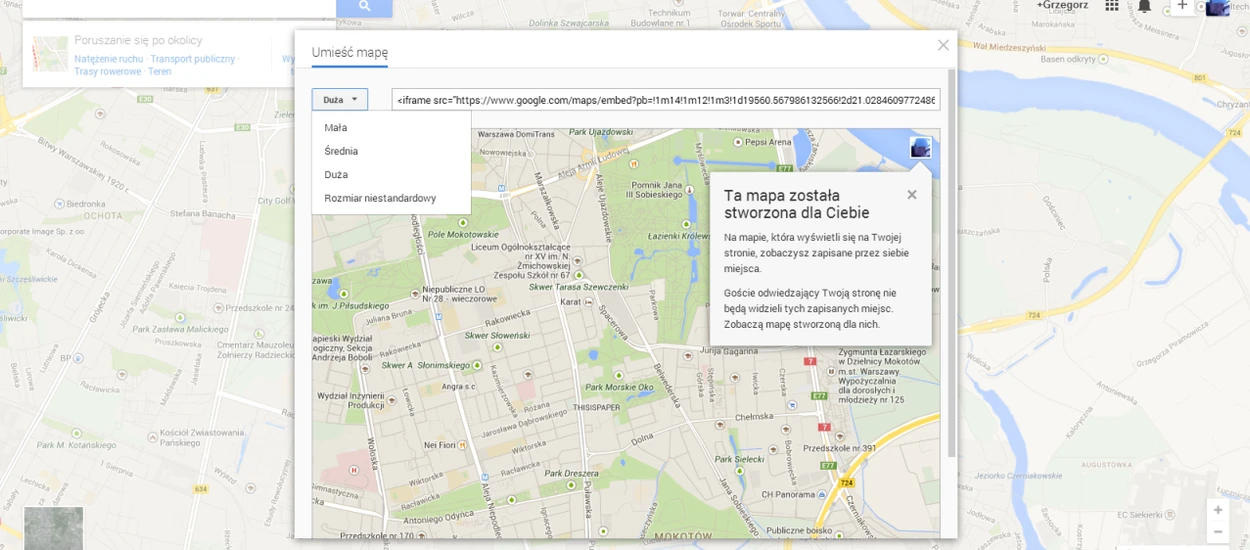 Osadzanie map już dostępne w nowych Mapach Google