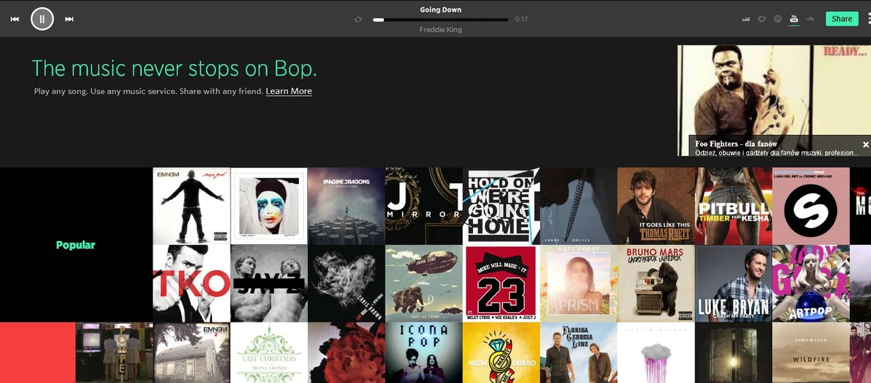 Bop.fm - muzyczny wszechświat w jednym serwisie