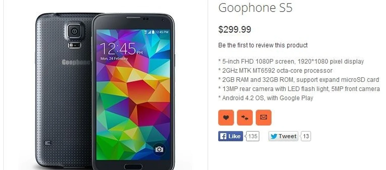 Galaxy S5 za 300 dolarów? Takie rzeczy tylko w Chinach