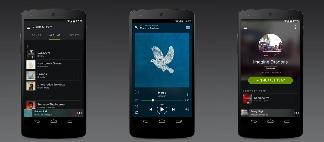 Oto nowe, czarne Spotify dla Androida