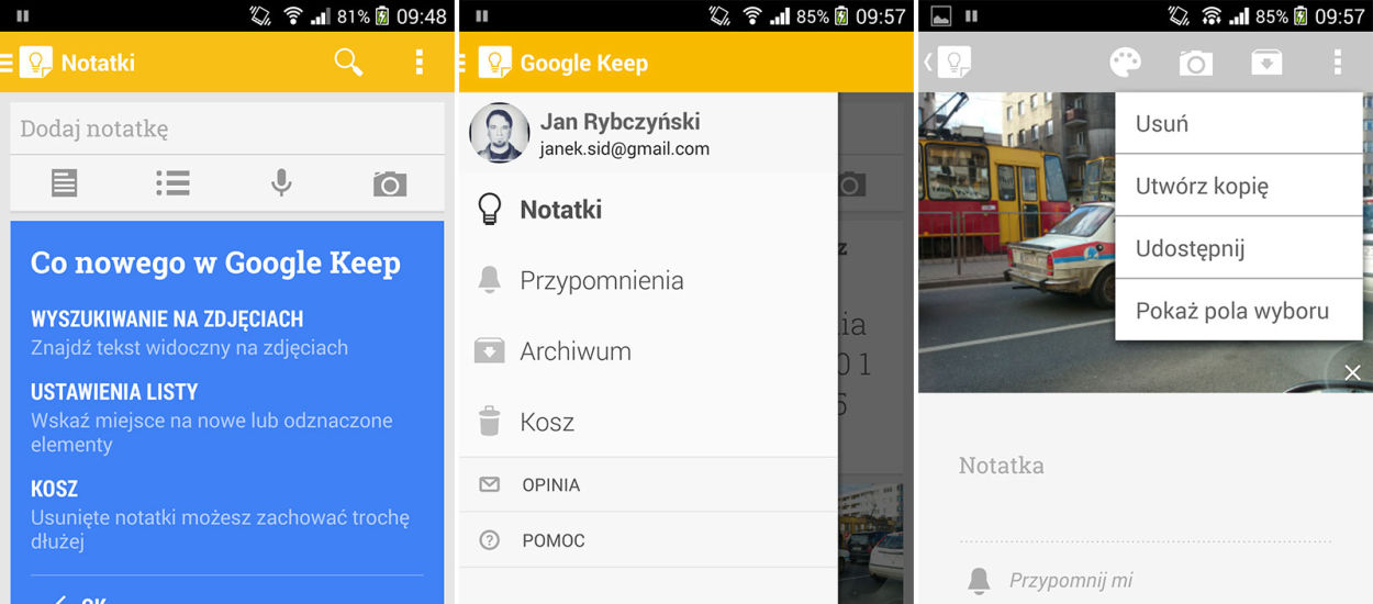 Aktualizacja Google Keep - bo proste notatki są najlepsze