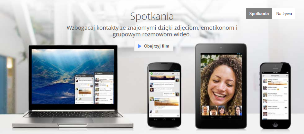 Nowa webowa wersja Google Hangouts coraz bardziej mobilna