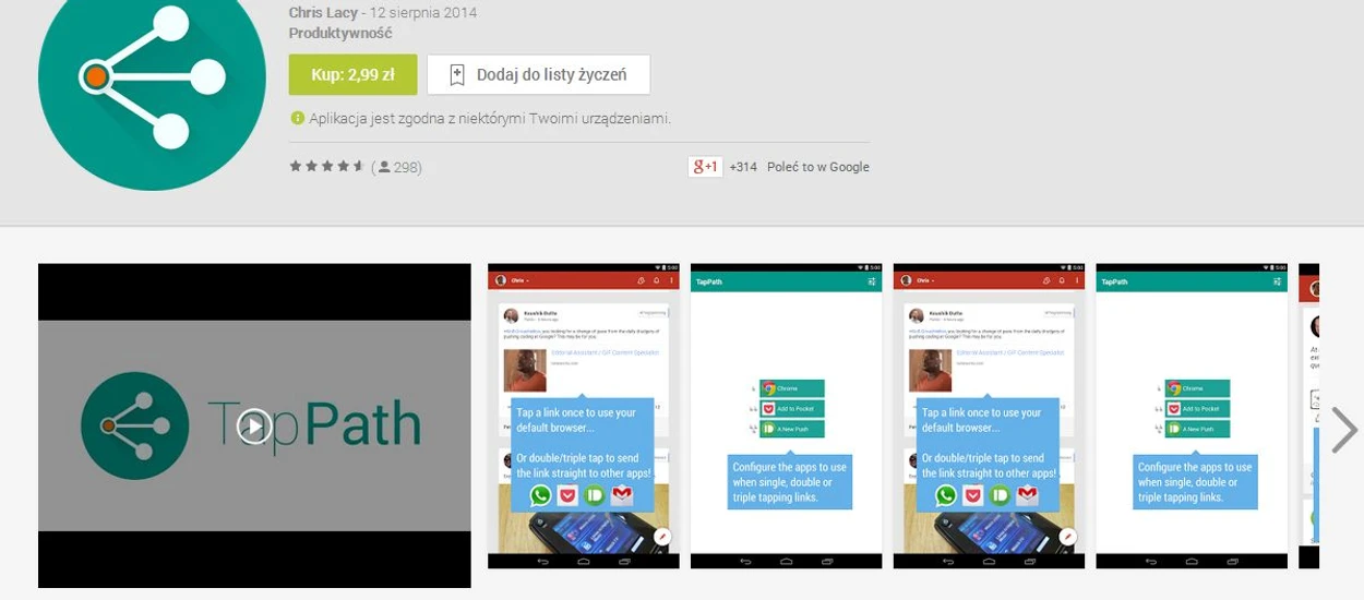 TapPath - za takie aplikacje można lubić Androida