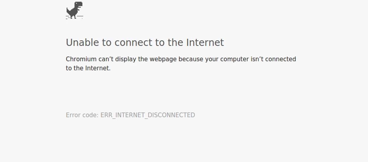 Brak internetu? Chrome zamiast strony z błędem wyświetli... grę?!