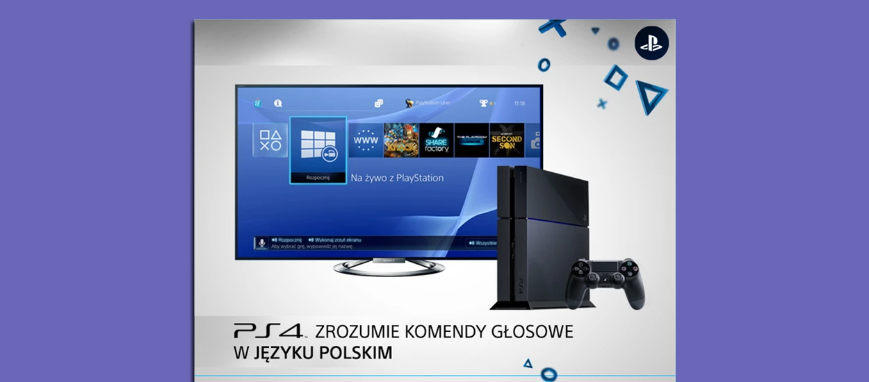 PlayStation 4 rozpozna polskie komendy głosowe, a Microsoft nie umie sprawić, żeby Xbox robił screenshoty...