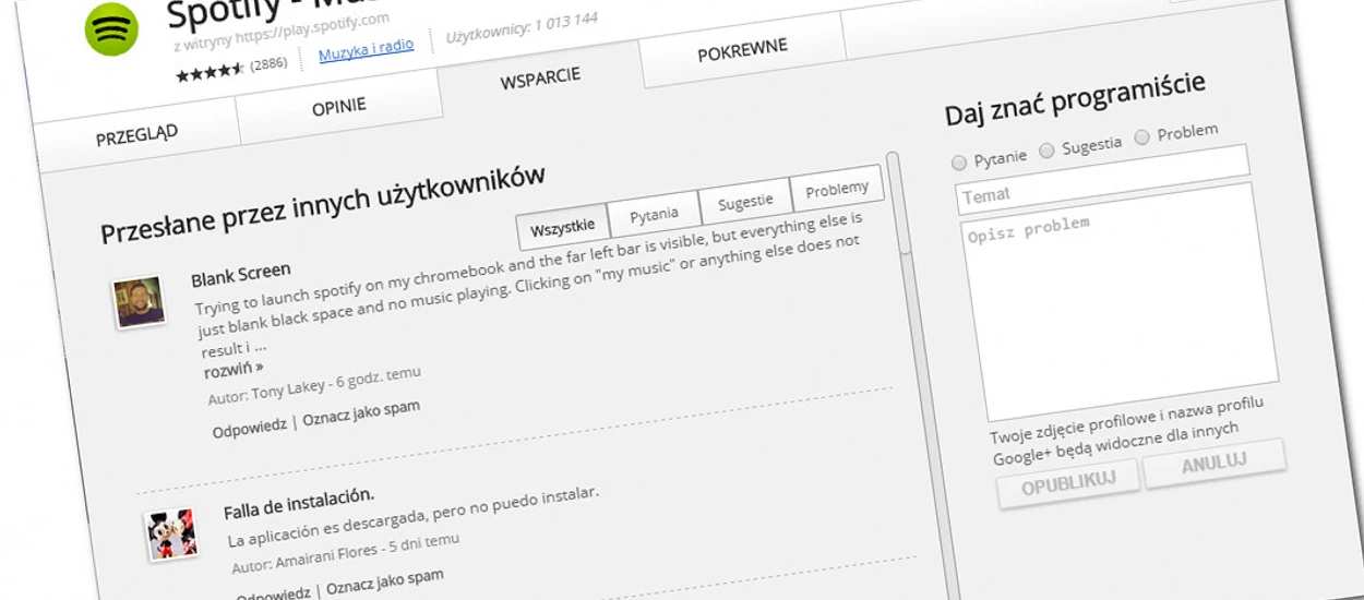 Aplikacja/dodatek dla Chrome nie działa? Teraz możesz to błyskawicznie zakomunikować twórcom