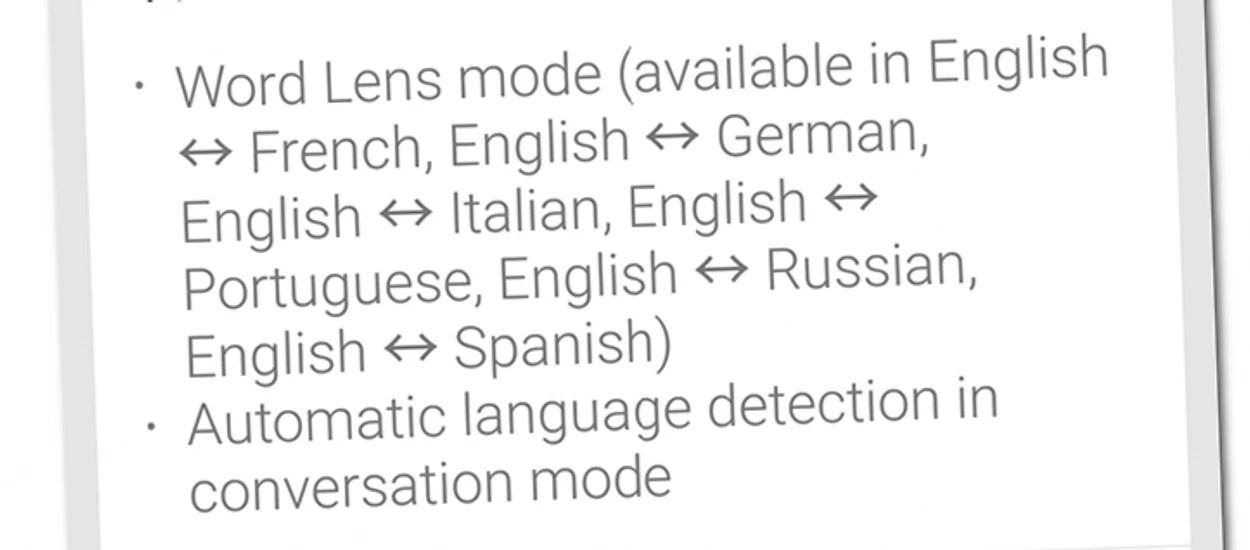 Google Translate przetłumaczy tekst widziany przez obiektyw smartfona