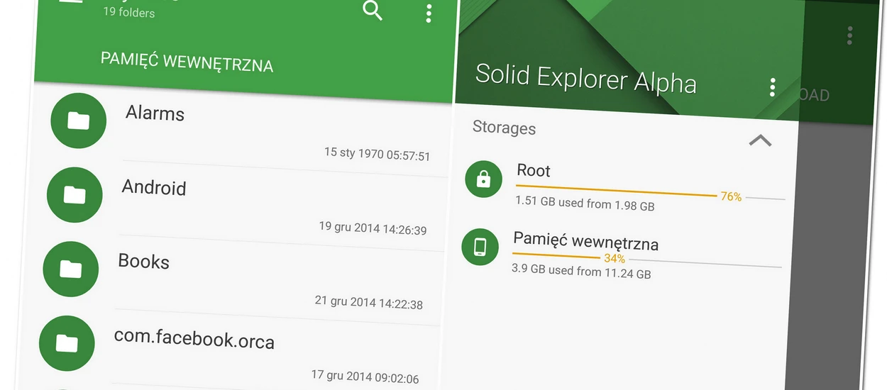 Najlepszy polski menedżer plików dla Androida teraz w szatach Material Design. Wygląda rewelacyjnie