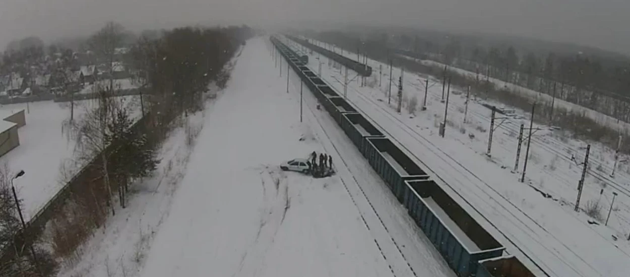 Tak na złodzieja "poluje" dron PKP Cargo