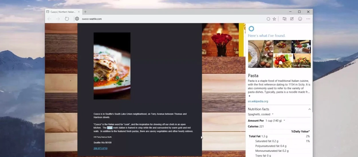 Tak działa Cortana w przeglądarce Spartan na Windows 10