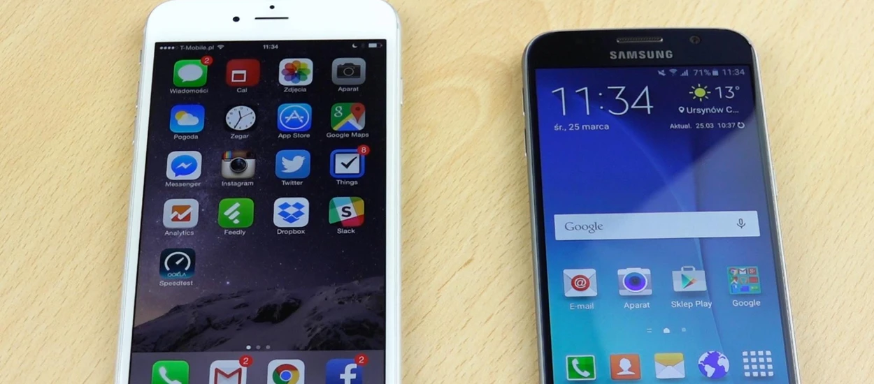 Samsung Galaxy S6 vs iPhone 6. Starcie tytanów