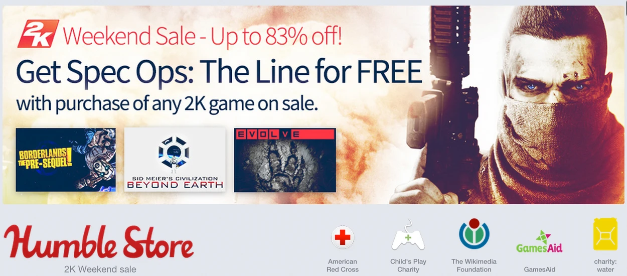 Spec Ops: The Line za darmo, BioShocki za bezcen. Humble Store z konkretnymi zniżkami na gry 2K Games