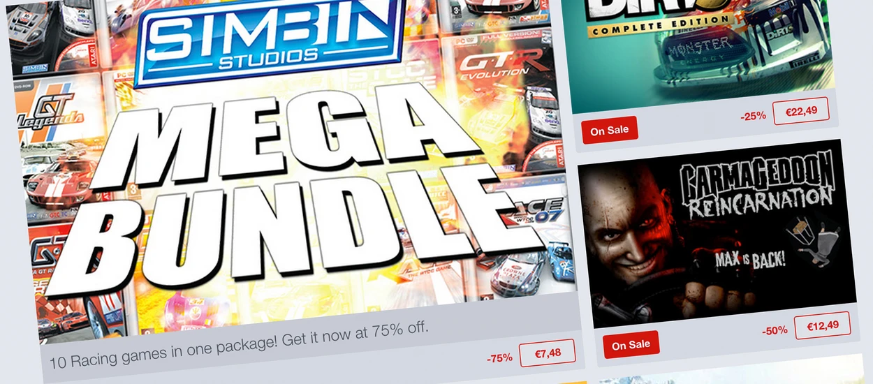 Kochasz wirtualne wyścigi? Humble Store kocha w ten weekend Ciebie dając zniżki rzędu 75-90%