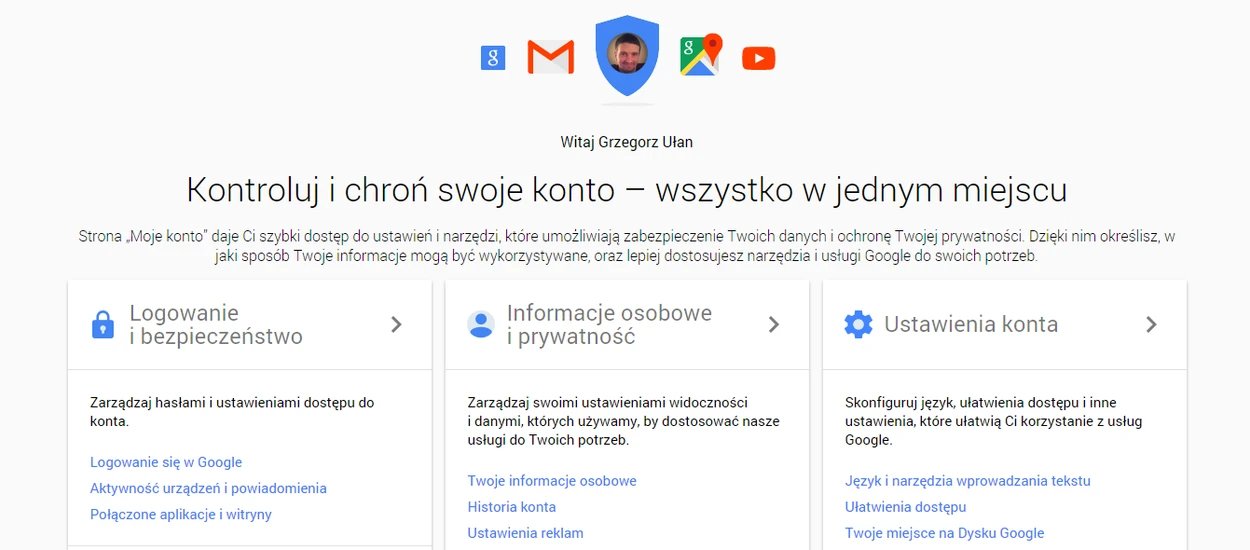 [Krótko] Google udostępnia nowy panel ustawień konta