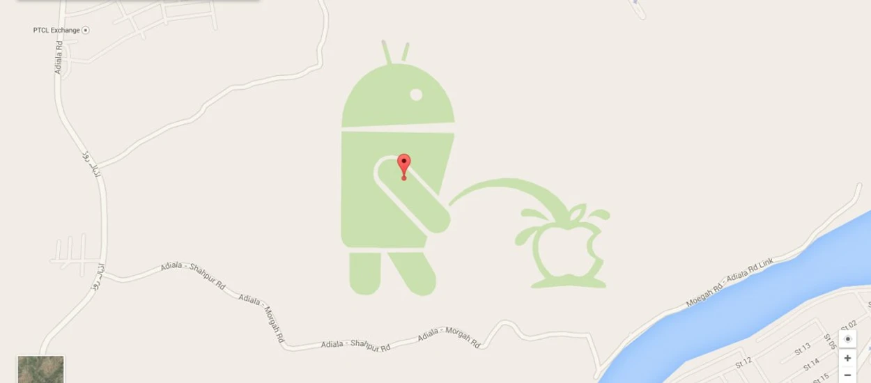 Google Map Maker zablokowany po incydencie z Androidem sikającym na logo Apple'a [prasówka]