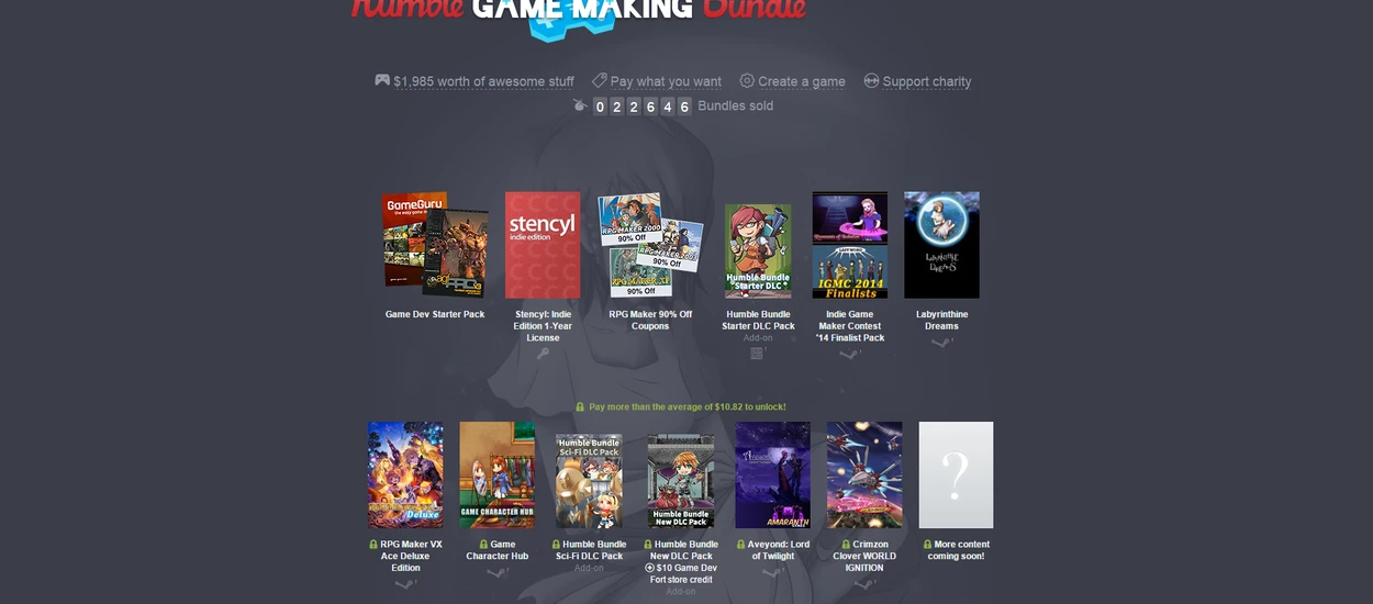 Humble Game Making Bundle – tym razem zamiast gier za bezcen kupimy programy do ich tworzenia