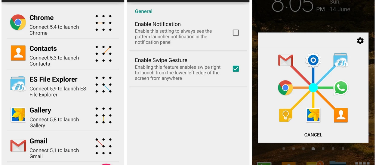 Pattern Launcher to świetny pomysł na uruchamianie aplikacji na Androidzie za pomocą gestów