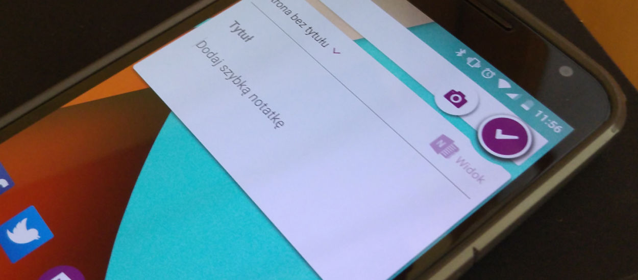 OneNote dla Androida z pływającym „bąbelkiem” do szybkich notatek. Brzmi koszmarnie, ale działa super