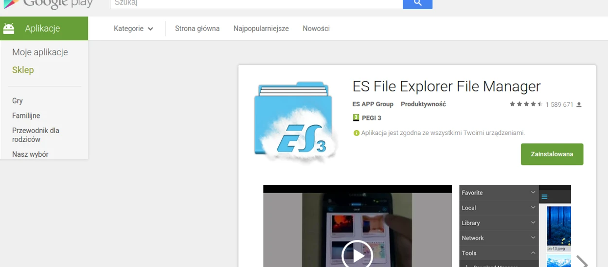 ES FIle Explorer przebrany w Material Design. Wygląda świetnie! [prasówka]