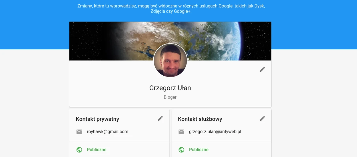 [Krótko] Google udostępnia nowy panel ustawień „O mnie”