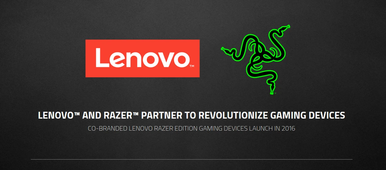 Takiego mariażu chyba nikt się nie spodziewał. Lenovo i Razer będą wspólnie robić sprzęt dla graczy