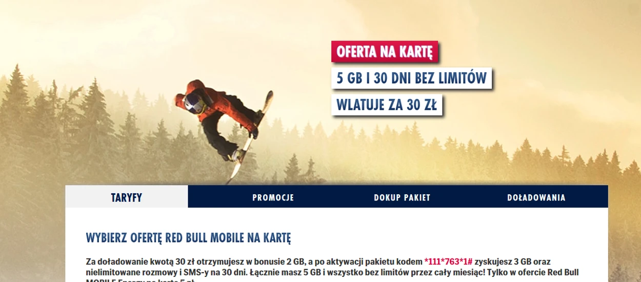 Przejście z Red Bull Mobile do Play na kartę i na odwrót jednym kodem