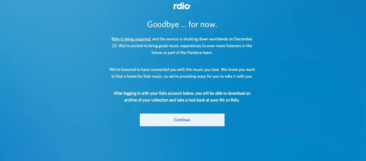 Nadchodzi nowa usługa streamingowa - wiemy kiedy zniknie Rdio