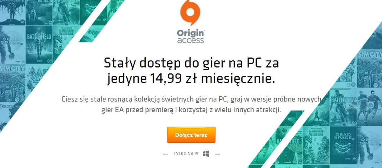 Origin Access wchodzi do Polski. Gry PC od EA za 15 złotych miesięcznie!