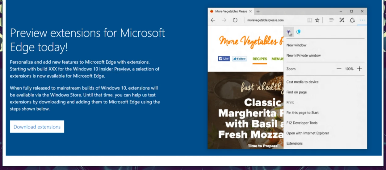 Microsoft Edge niedługo otrzyma pierwsze rozszerzenia - co trzeba o nich wiedzieć?