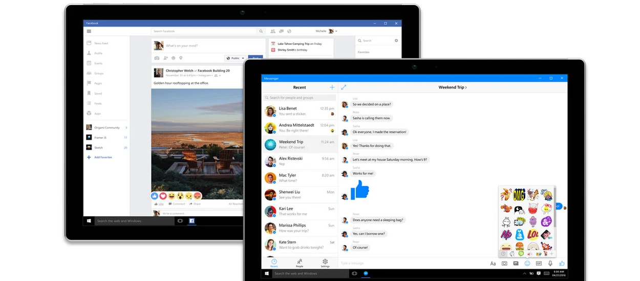 Przyszłość ważniejsza od teraźniejszości - Facebook i Messenger dla Windows 10