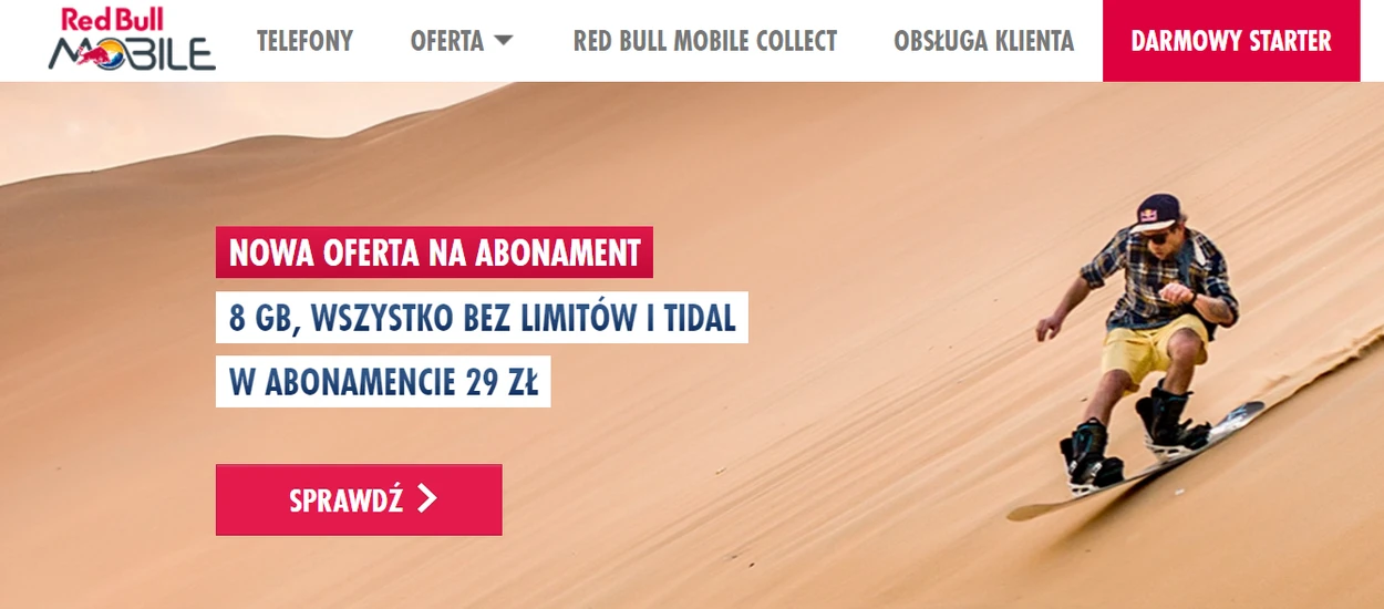 Red Bull Mobile z nowymi abonamentami - Pełen no limit i 8 GB za 29 zł