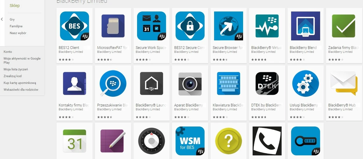 Zestaw aplikacji BlackBerry dostępny dla urządzeń z Androidem