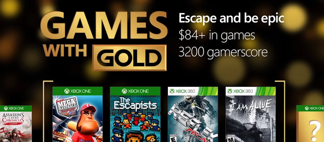 Październikowe Games with Gold na Xbox One i Xbox 360