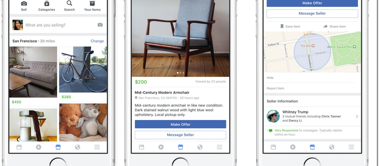 Kolejna dziś nowość od FB - Marketplace w mobilnej wersji Facebooka