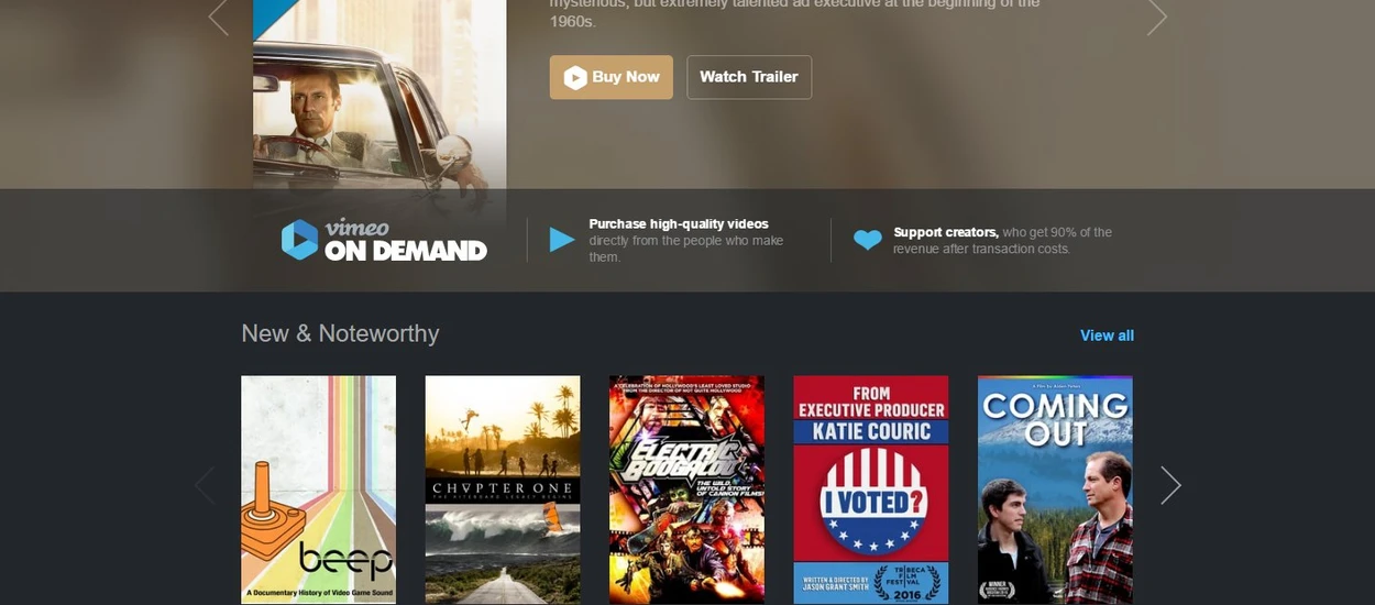Vimeo On Demand - nowa usługa VOD dostępna w Polsce