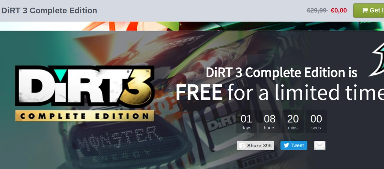 Humble Store rozdaje kody Steam na DiRT 3 Complete Edition!