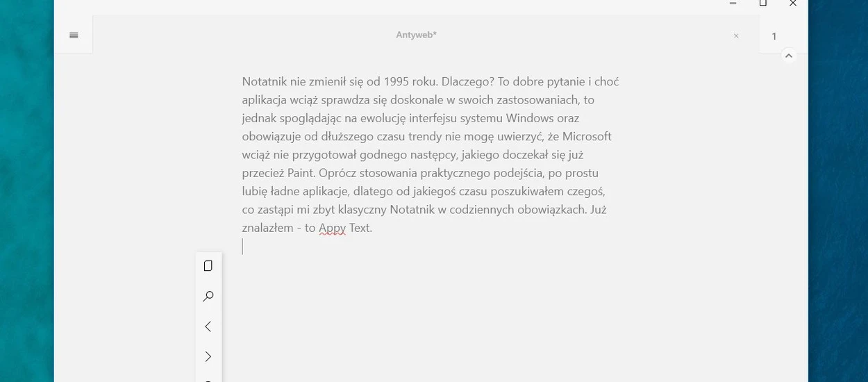 Appy Text, to dla mnie następca Notatnika w Windows 10