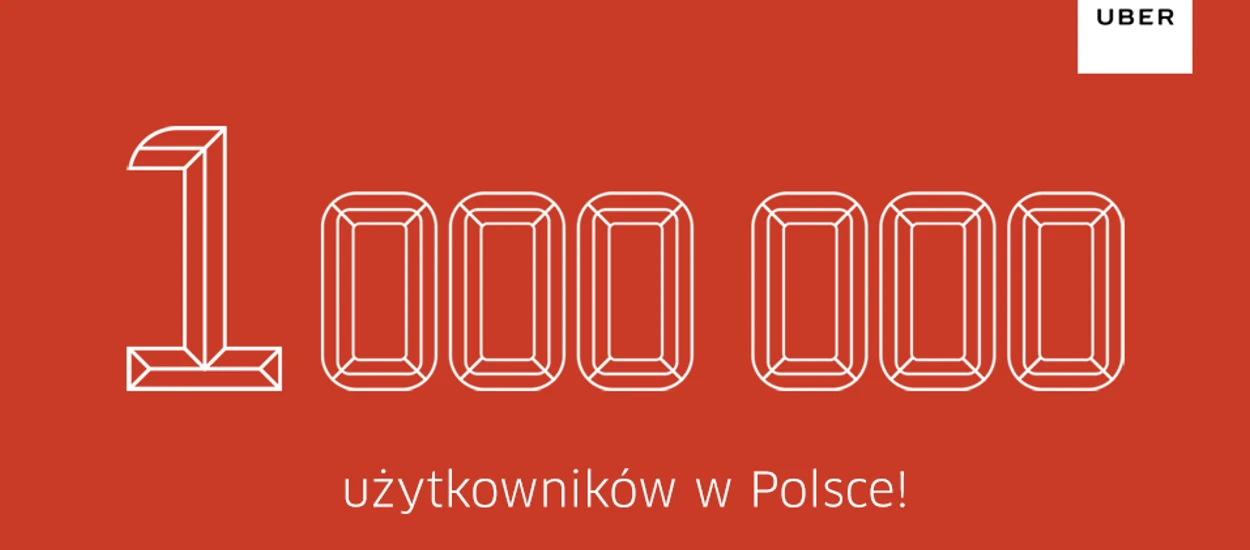 Pierwszy milion użytkowników Ubera w Polsce